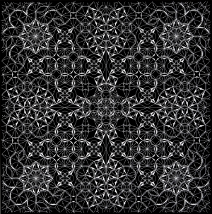 Timo Nasseri, One and One #37, 2014, White ink on pigmented paper, 108 x 108 cm