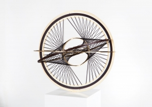 Timo Nasseri, Pion, 2015, Wood, brass, thread, 55 x 55 x 55 cm, Edition 3 + 1 AP