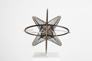 Timo Nasseri, Pion, 2015, Wood, brass, thread, 55 x 55 x 55 cm, Edition 3 + 1 AP