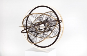Timo Nasseri, Pion, 2015, Wood, brass, thread, 55 x 55 x 55 cm, Edition 3 + 1 AP