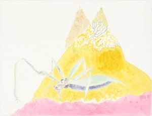 Untitled, 2018, Oil, graphite, ink on paper, 90 x 65.6 cm