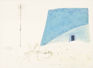 Untitled, 2018, Oil, graphite, ink on paper, 90 x 65.6 cm