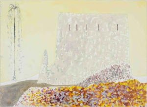 Untitled, 2018, Oil, graphite, ink on paper, 90 x 65.6 cm