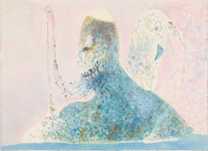 Untitled, 2018, Oil, graphite, ink on paper, 90 x 65.6 cm