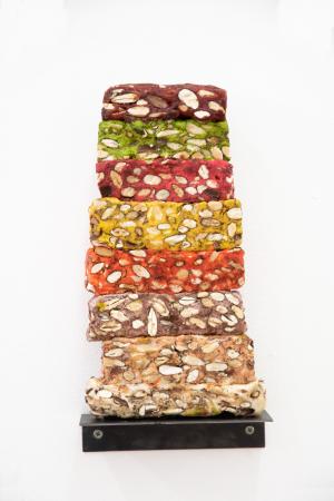 Untitled (Nougat Cross Section Flavor Sampler, fig.4), 2016, Moroccan sweets, vanished, 28 x 14.5 x 4.4 cm