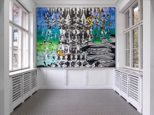 Christine Streuli, Nonstoppainting, Ausstellungsansicht, Haus am Waldsee, 2013, Foto: Bernd Borchardt
