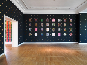 Christine Streuli, Nonstoppainting, Ausstellungsansicht, Haus am Waldsee, 2013, Foto: Bernd Borchardt