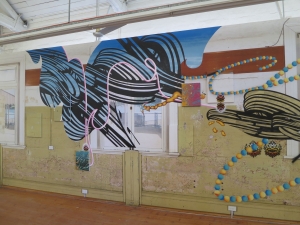 Christine Streuli, Exhibition view, Sydney Biennale, 2014