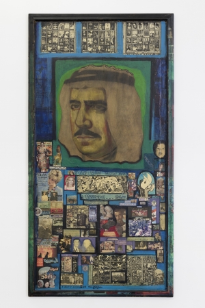 Aref el Rayess, End, 1981, 2001, Collage on plywood, 235 x 114,5 cm