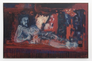 Aref El Rayess, Résurrection de Che Guevara or Résurrection de Che Guevara "Le Palestinien" (Blood and Freedom series), 1968, Oil on canvas, 129,5 x 200 cm