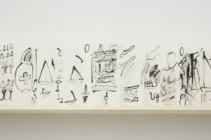 Etel Adnan, Erquy, La Baie, 2021, Felt pen on paper, 30 pages à 28,7 x 8,9 cm
