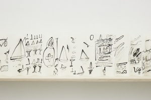 Etel Adnan, Erquy, La Baie, 2021, Felt pen on paper, 30 pages à 28,7 x 8,9 cm