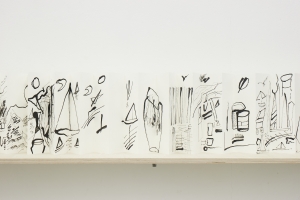 Etel Adnan, Erquy, La Baie, 2021, Felt pen on paper, 30 pages à 28,7 x 8,9 cm