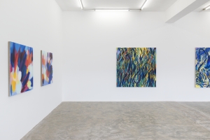 Samia Halaby, de-coding colors, 2023, Exhibition view, Sfeir-Semler Gallery Beirut