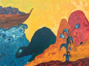 Wael Shawky, Untitled, 2023, Oil on canvas, 45.5 x 61.2 cm