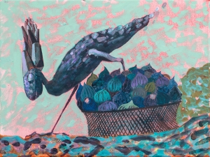 Wael Shawky, Untitled, 2023, Oil on canvas, 45.7 x 61.5 cm