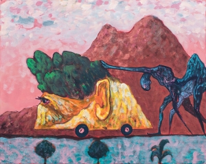Wael Shawky, Untitled, 2023, Oil on canvas, 61.7 x 77 cm