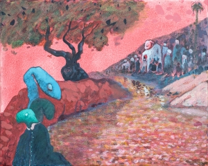Wael Shawky, Untitled, 2023, Oil on canvas, 61 x 77 cm