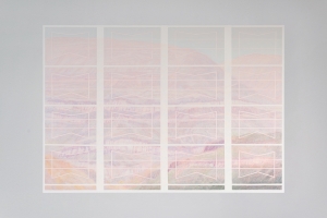 Daniele Genadry, Kartaba (in between), 2023, Acrylic and oil on canvas, 142 x 204cm