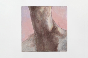 Neck, 2019, Oil on cardboard, 15 × 15 cm