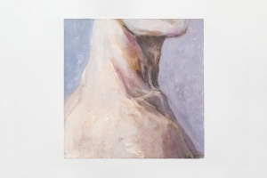 Neck, 2019, Oil on cardboard, 15 × 15 cm