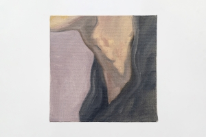 Neck, 2020, Oil on cardboard, 15 × 15 cm