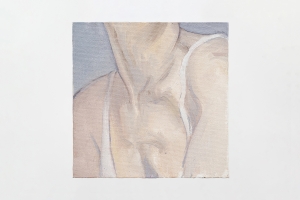 Neck, 2020, Oil on cardboard, 15 × 15 cm