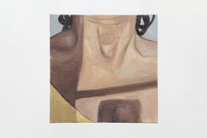 Neck, 2020, Oil on cardboard, 15 × 15 cm