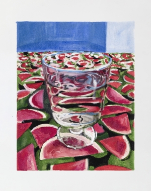 The Extreme Docility of Looking, 2023, Acrylic and oil on canvas, 36 x 28 cm