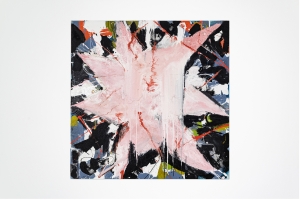 Zero Crossing, 2023 Painting, mixed media on canvas 150 × 150 cm