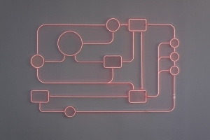 Walid Raad, 'The offshore', 2024, LED neon, 290.55 x 195.61 cm, unique