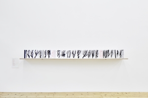Kassaed Bain Chajar (Kassaed zwischen Räume), 2012, Leporello, installation view, Sfeir-Semler Gallery Hamburg, Germany