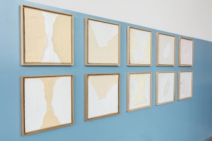 Land and Water Forms, 10 Acrylics and gesso on cardboard, 49,5  x 49,5 x 3,5 cm each