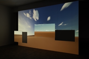 Zifzafa, 2024, Video game, single channel projection, color, sound, 45', Courtesy the artist and Sfeir-Semler Gallery Beirut/Hamburg