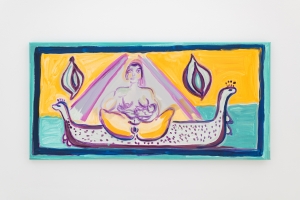 When Elissa's women emerged 4, 2025, Acrylic on canvas, 60 x 123 cm
