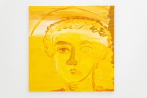 The Ancient Faces of Sailors 1, 2025, Acrylic on canvas, Natural pigment, gesso and pencil on canvas, 90 x 90 cm