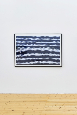 Sol Lewitt, Blue, gouache, 164 x 116 cm