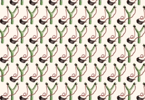 Intifada_Slingshots, 2016, Wallpaper, 400 x 61 cm, Edition 7 + 3 AP