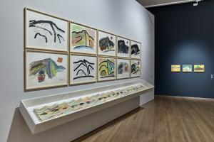 Etel Adnan, 2018, Exhibition view, Zentrum Paul Klee, Bern
