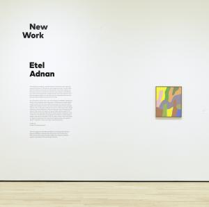 New Work: Etel Adnan, 2018, Exhibition view, SFMOMA