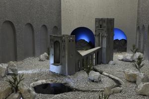 Cabaret Crusades: The Horror Show File, Scenography, 2010, Mixed media installation, Installation view, Sfeir-Semler Gallery Beirut