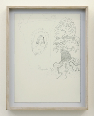 Cabaret Crusades, Drawing 48, 2010, Ink and pencil on paper, 30 x 23 cm, framed