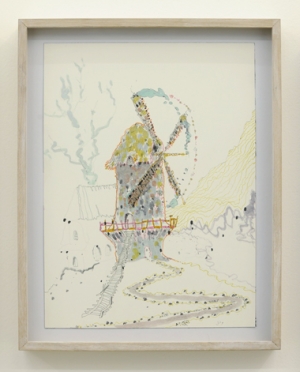 Cabaret Crusades, Drawing 49, 2010, Graphite, ink, pigment and gel pen on paper, 23 x 30 cm, framed
