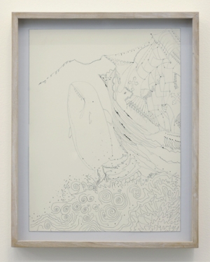 Cabaret Crusades, Drawing 52, 2010, Ink and pencil on paper, 30 x 23 cm, framed