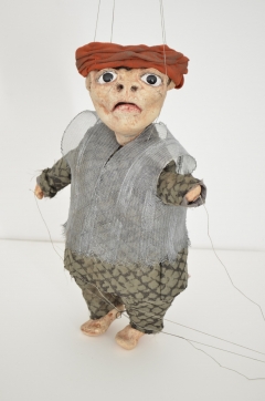 Cabaret Crusades: The Path to Cairo, Marionette, 2010, Ceramic, fabric, enamel, 31 x 18 x 12 cm