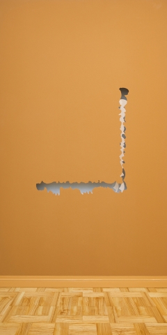 Letters to the Reader_020, 2017, plywood, paint, 244 x 122 x 11.4 cm