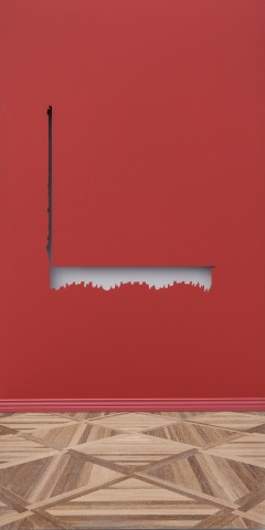 Letters to the Reader_015, 2017, plywood, paint, 244 x 122 x 11.4 cm