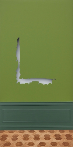 Letters to the Reader_016, 2017, plywood, paint, 244 x 122 x 11.4 cm