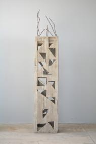 Pillars, Duchamps' Bride, 2014, Concrete and metal, 220 x 50 x 35 cm