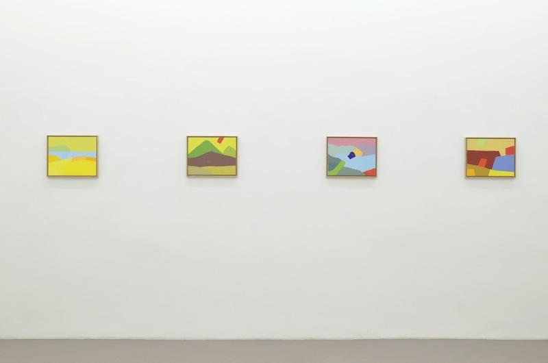 Etel Adnan - exhibition view, Galerie Sfeir-Semler, Hamburg, 2012